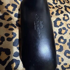 Coach Black Leather Eyeglass Case